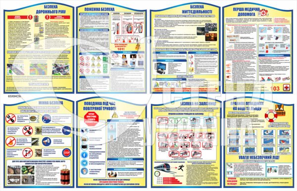 Комплект стендів в кабінет безпеки