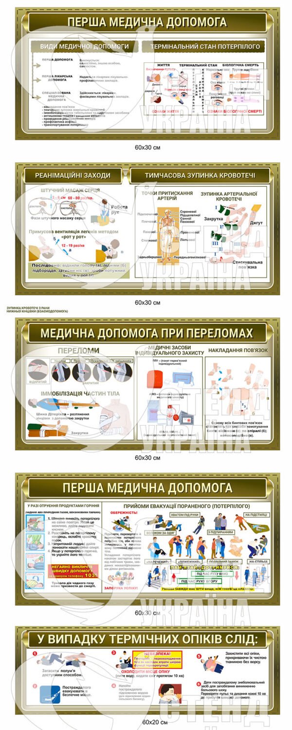 Стенди “перша домедична допомога”